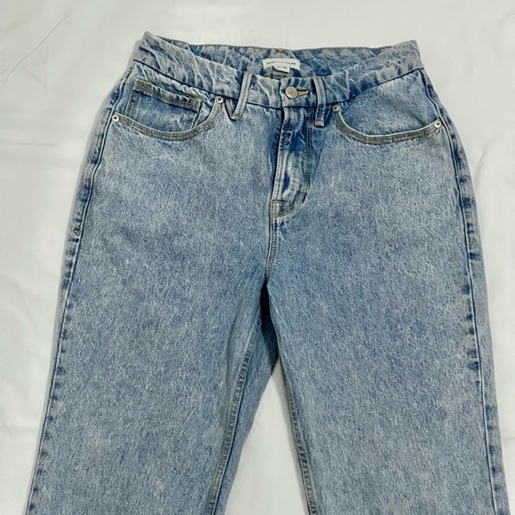 Good American Denim Straight Leg Pants Good 90's Duster In Indigo Size 2/26 - Picture 5 of 9